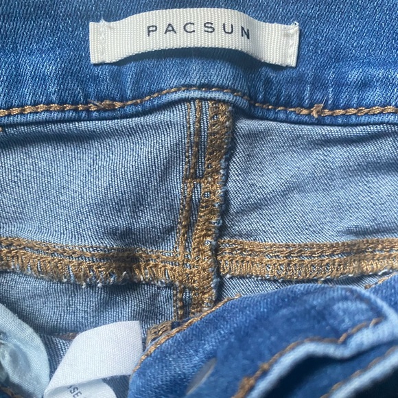 Pacsun high rise skinny jegging 2 tone raw hem size 23 - Picture 5 of 7